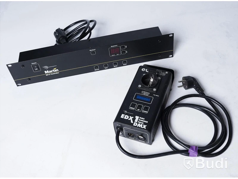 2 st ljuskontroll - Martin 2510 Controller samt Eurolite EDX-1 DMX Dimmer Pack, OBS! endast strömkabel följer med