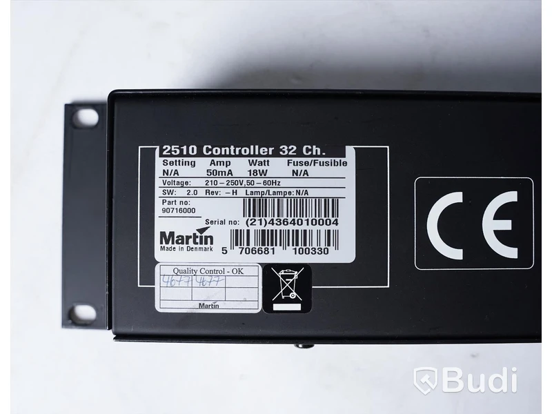 2 st ljuskontroll - Martin 2510 Controller samt Eurolite EDX-1 DMX Dimmer Pack, OBS! endast strömkabel följer med
