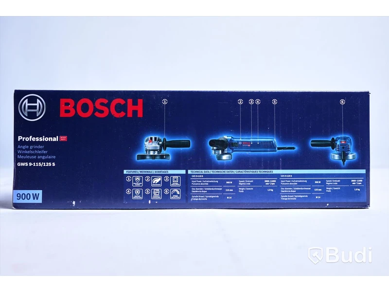 Vinkelslip - Bosch GWS 9-115/125 S. Nypris ca 1200 kr. Ny, Obruten förpackning.