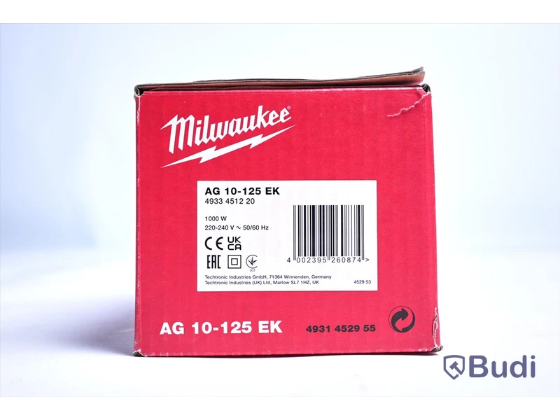 Vinkelslip - Milwaukee AG 10-125 EK. Nypris ca 1000 kr. Ny, Obruten förpackning.