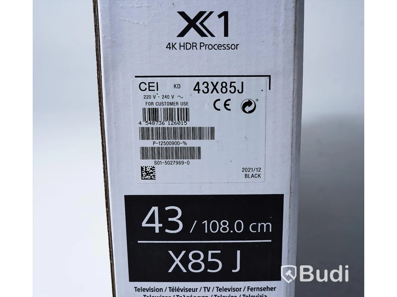 TV - Sony Bravia KD-43X85J, 43" LED 4K Google TV