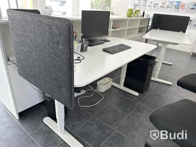 Elektriskt höj- och sänkbart skrivbord, 160 cm bredd, 80 cm djup