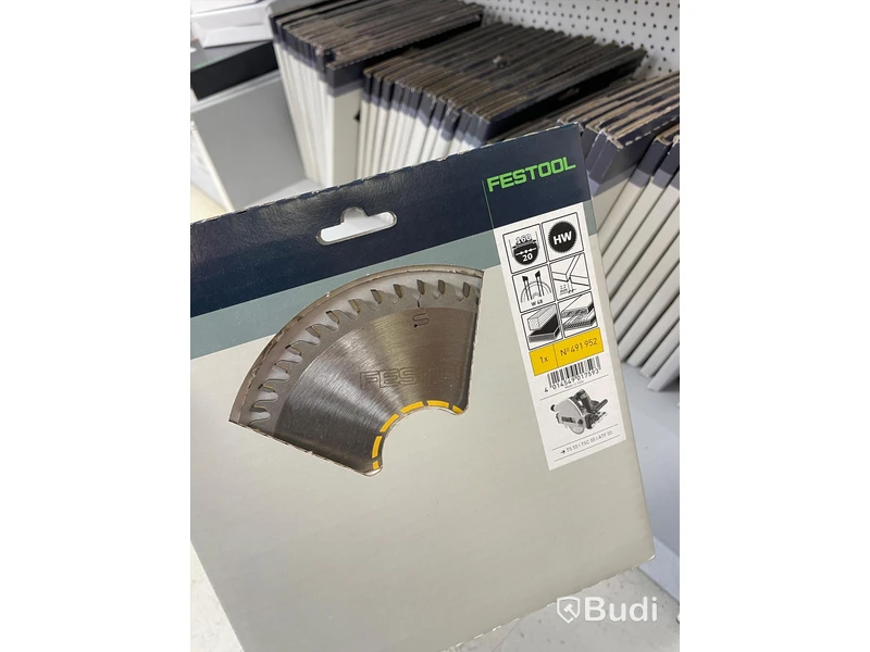 Parti med diverse klingor och tillbehör till FESTOOL. Ord. pris: 117 804 kr exkl. moms