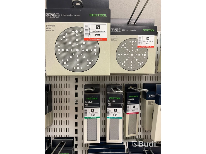 Parti med diverse Slippapper, FESTOOL. Ord. pris: 29 511 kr exkl. moms
