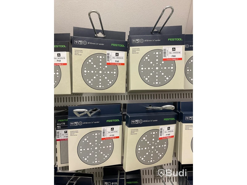 Parti med diverse Slippapper, FESTOOL. Ord. pris: 29 511 kr exkl. moms