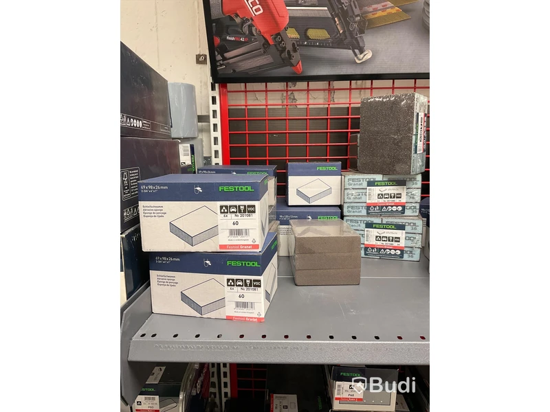 Parti med diverse slippapper och slipsvampar, FESTOOL. Ord. pris: 24 167 kr exkl. moms