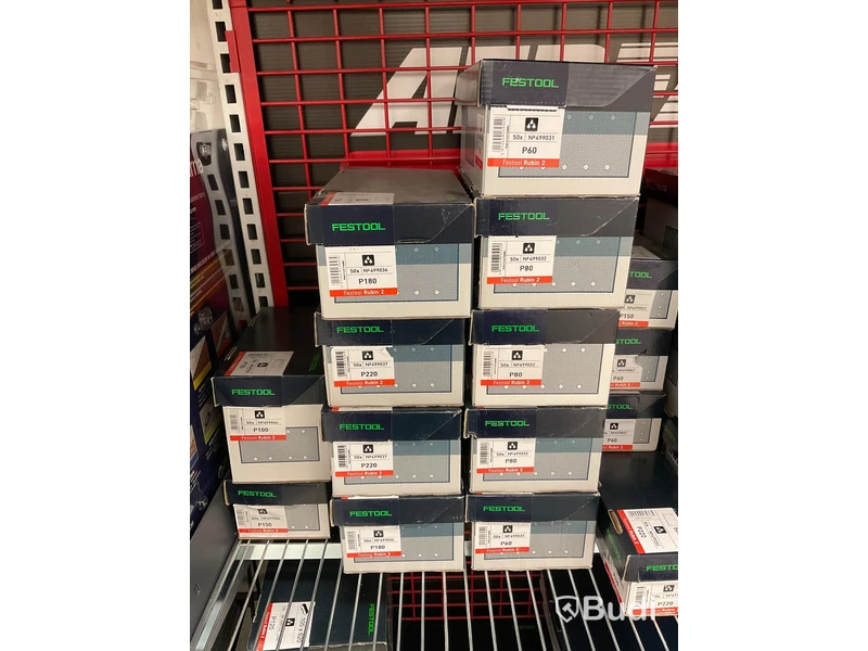 Parti med diverse slippapper och slipsvampar, FESTOOL. Ord. pris: 24 167 kr exkl. moms