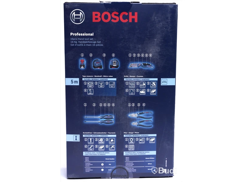 Verktygskit - Bosch Professional 16 pcs tool set. Nypris ca 1200 kr. Ny, Obruten förpackning.