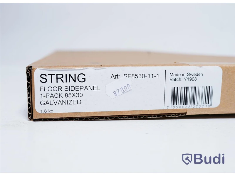 Sidopanel, golv - STRING Floor Sidepanel 1-pack 85x30, galvaniserad. Ordpris: 870 kr