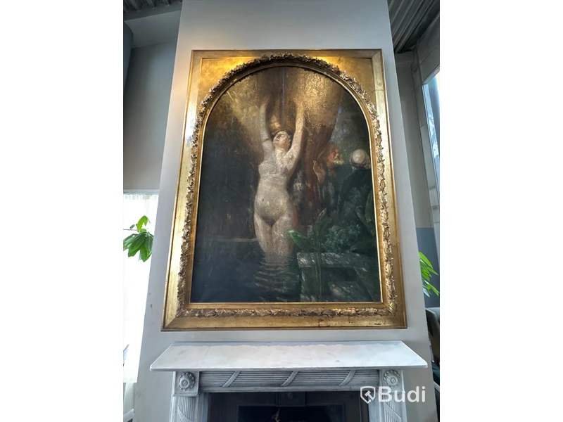 Oljemålning D. Wallin 1909, ca 250x160cm