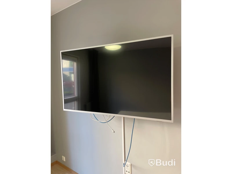 4st bord, Väggmonterad Philips TV 50 tum, matta