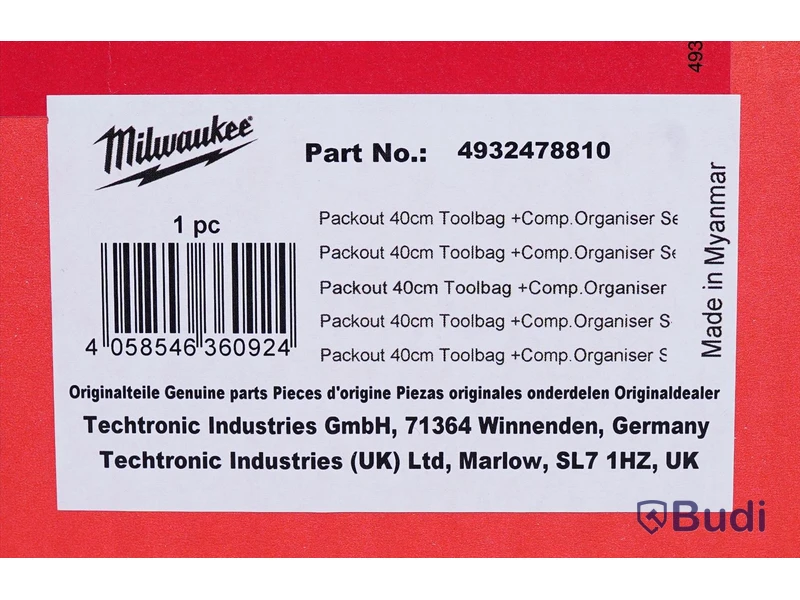 Verktygsväska - Milwaukee Packout Set, 40cm Tote Toolbag samt Compact Slim Organiser. Nypris ca 1.200 kr. Ny, Obruten förpackning.