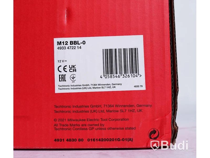 Lövblås - Milwaukee M12 BBL-0. Nypris ca 2500 kr. Ny, Obruten förpackning.