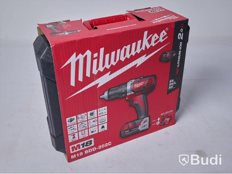 Borrskruvdragare - Milwaukee M18 BDD-202C Nypris ca 3100kr. Ny, Obruten förpackning.