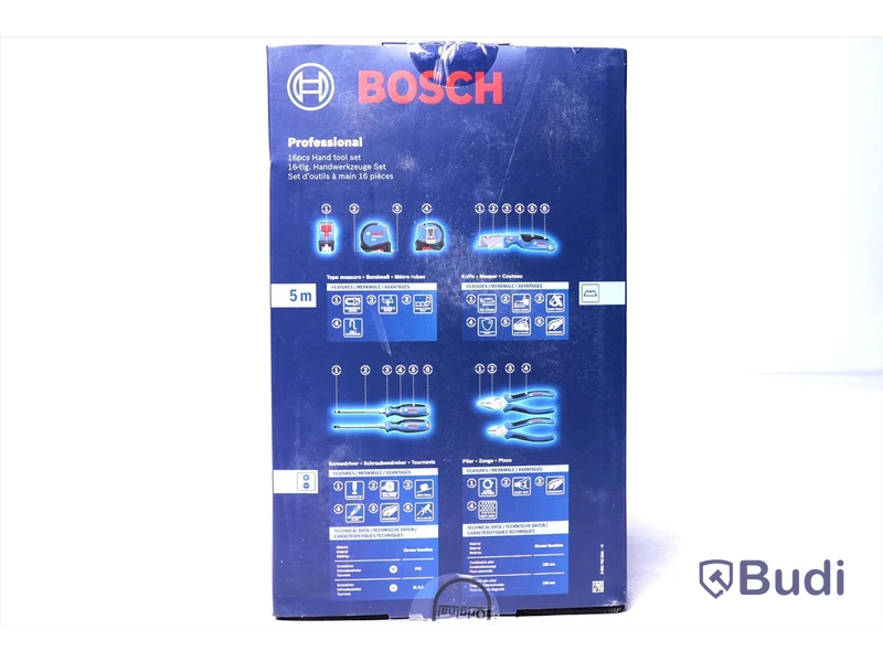Handverktygssats - Bosch Professional 16pcs Hand Tool Set. Nypris ca 1000 kr. Ny, Obruten förpackning.