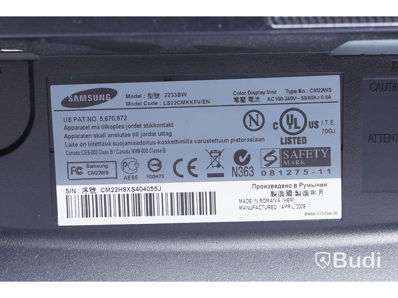 Portabel TV samt skärm - DmTech PT70DVB portabel TV samt Samsung SyncMaster 2233BW 22 tum skärm