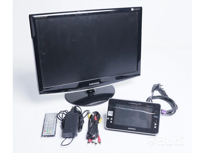 Portabel TV samt skärm - DmTech PT70DVB portabel TV samt Samsung SyncMaster 2233BW 22 tum skärm