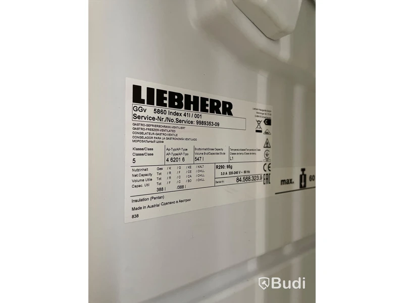 Liebherr frys fullhöjd, rostfritt, 74x73x206 cm