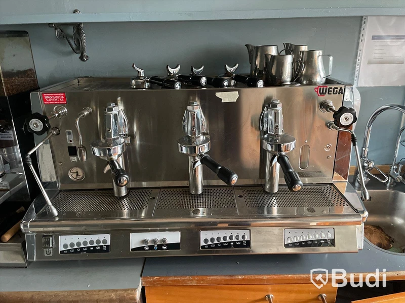 Wega Espressomaskin med 3 st stationer, 96x56x48 cm