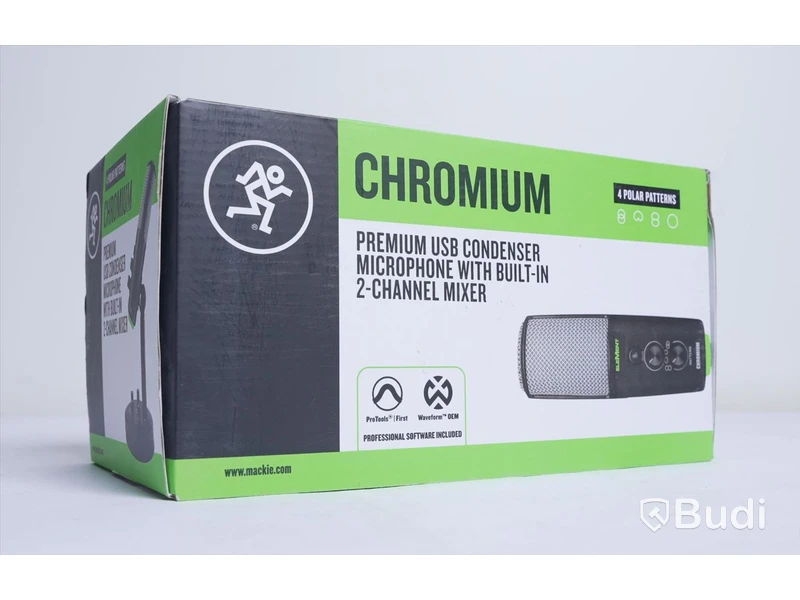 Mikrofon - Mackie Chromium Premium USB Condenser Microphone with built-in 2-channel mixer. Ny.