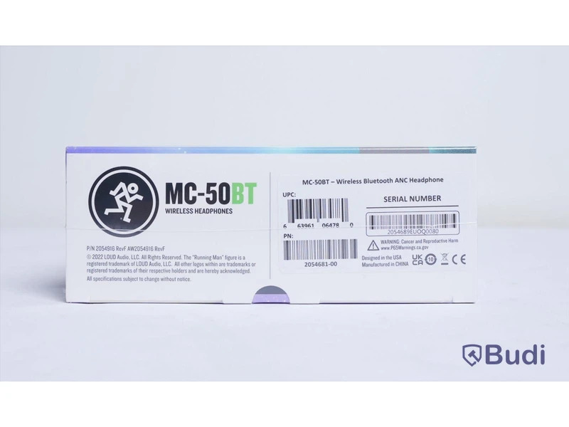Trådlösa hörlurar - Mackie MC-50BT Wireless Headphones. Ny, obruten förpackning.