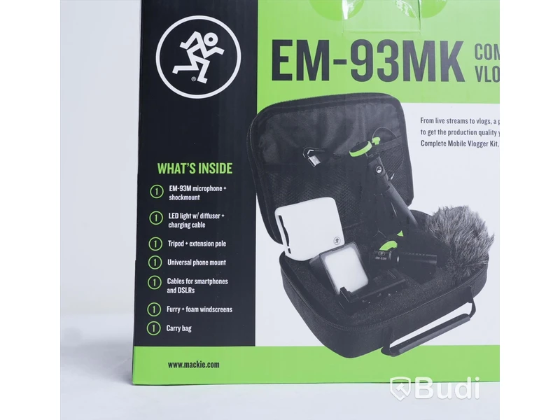 Videoutrustning - Mackie EM-93MK Mobile Vlogger Kit. Ny, obruten förpackning.