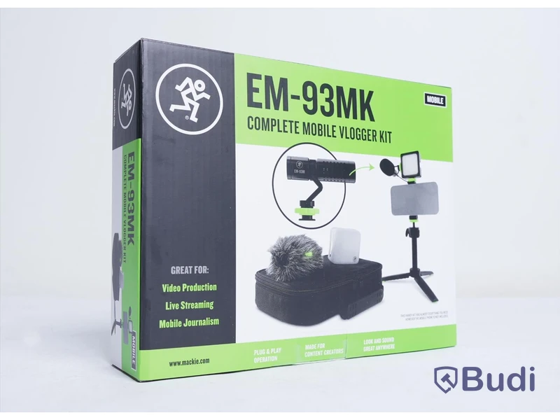 Videoutrustning - Mackie EM-93MK Mobile Vlogger Kit. Ny, obruten förpackning.
