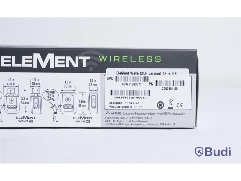 Mikrofonsystem - Mackie Element Wave XLR Wireless Handheld Microphone System. Ny.