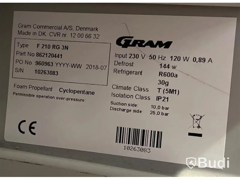 Glassmaskin OneShot och frys Gram, halvhöjd, nypris tillsammans ca 39 000 kr ex moms