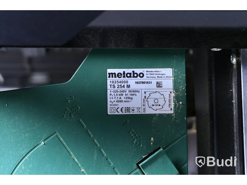Bordcirkelsåg med stativ - Metabo TS 254 M