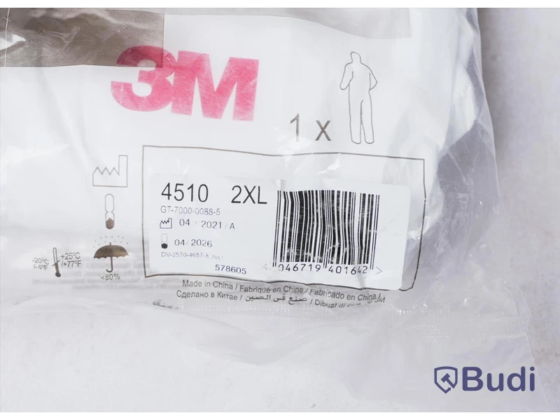 Skyddsoveraller - 3M 4510, 16st stl 2XL och 13st stl L. Ny.