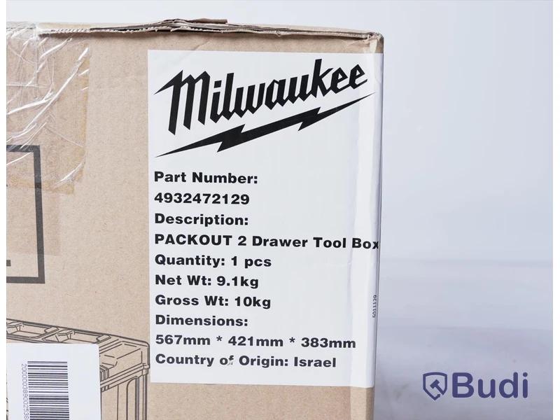 Verktygslåda - Milwaukee 4932472129 Packout 2 Drawer Tool Box. Ny.