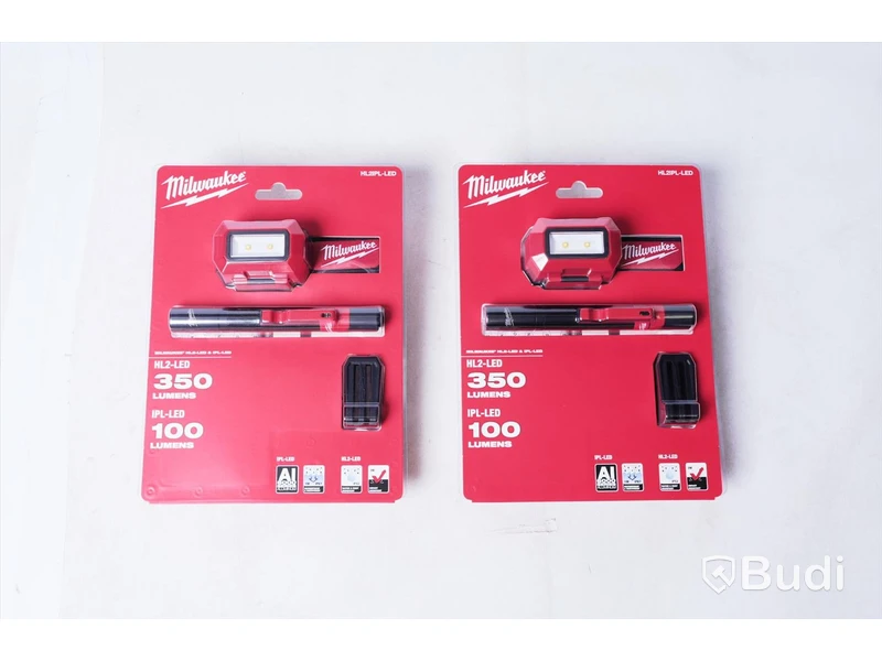 Lampset, 2st - Milwaukee 4933492103, HL2IPL-LED. Totalt värde ca 1500kr. Ny, Obruten förpackning.