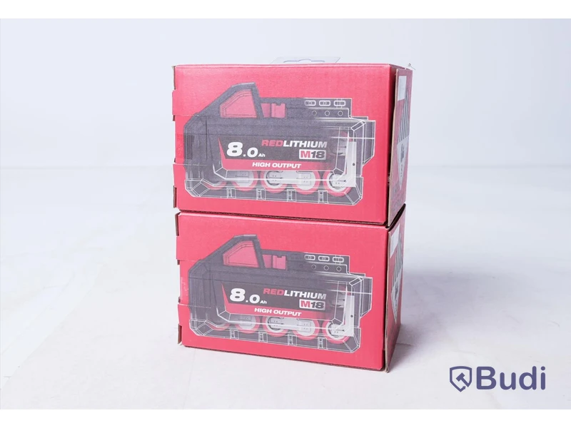 Batteri, 2st - Milwaukee M18 HB8. Ny, Obruten förpackning.