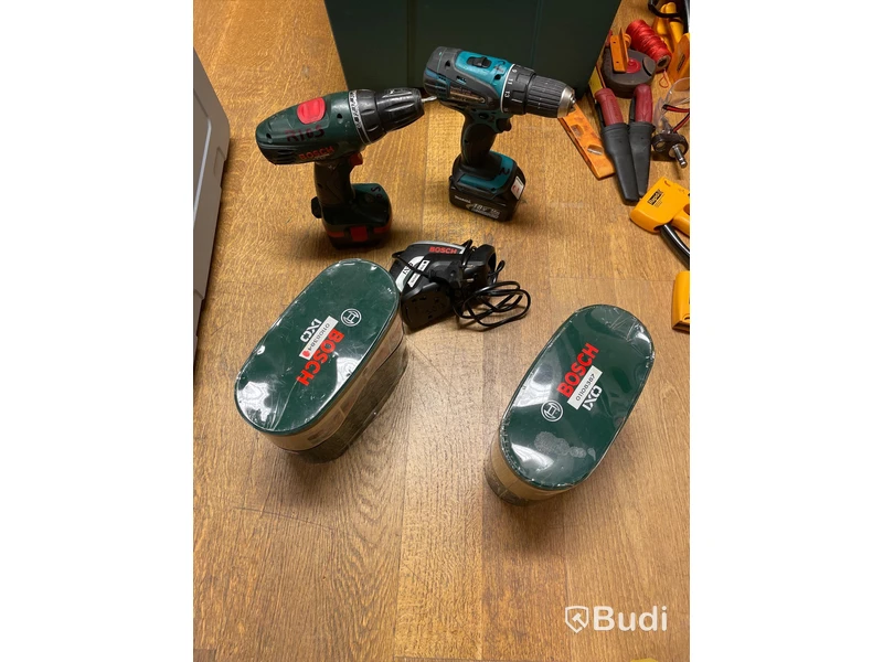 5 st borrmaskiner Bosch & Makita