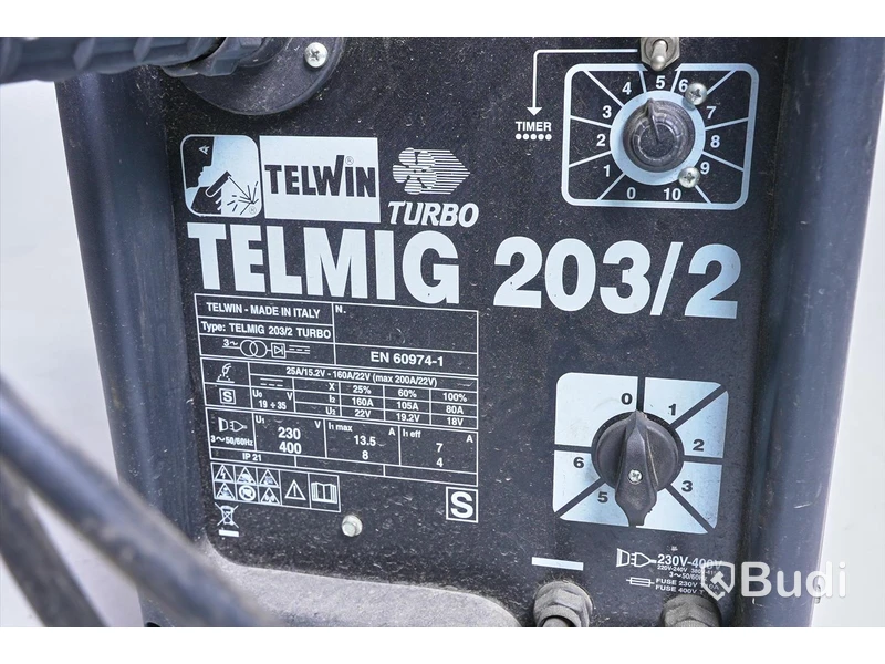 Svetsmaskin inkl 2st gastuber - Telwin Telmig 203/2