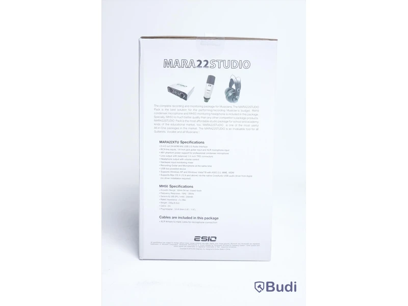 Inspelningskit - ESIO Mara 22 Studio Recording Pack. Nypris ca 1400 kr. Ny.