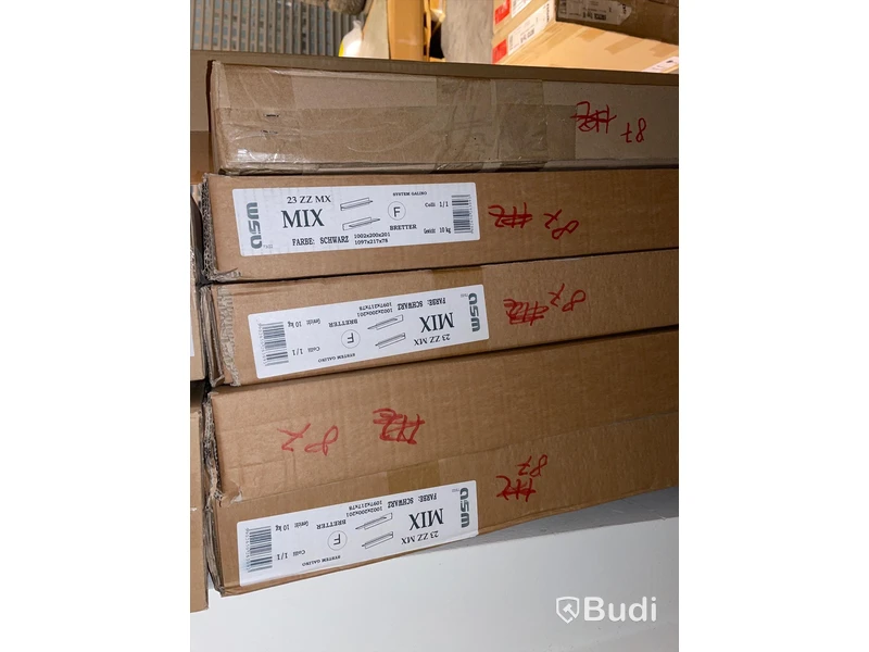 5 paket hyllplan Gallino, svart