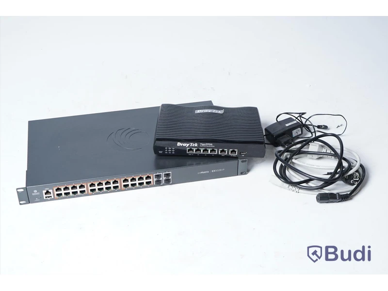 Switch och Router - cnMatrix EX1028-P och Draytek Vigor 2926L