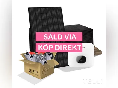 Solcellspaket plåttak - Komplett villapaket 8kW On Grid, 19st paneler samt växelriktare- SÅLD