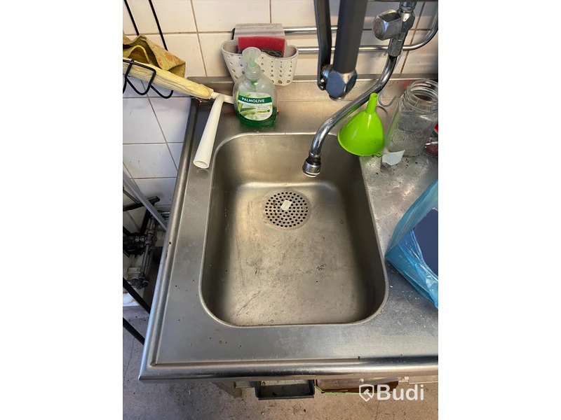 Rostfri bänk med ho 90x60x90 cm