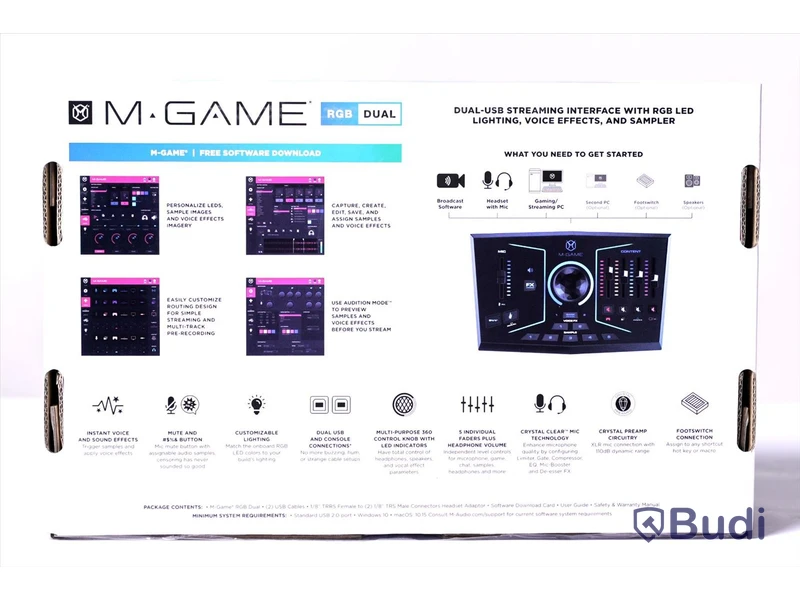 Mixerbord för streaming - M-Game RGB Dual. Ny.