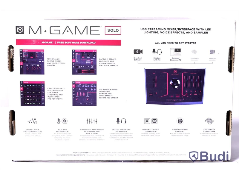 Mixerbord för streaming - M-Game RGB Solo. Ny.