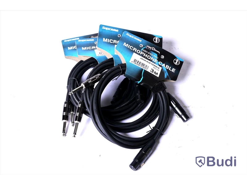 Mikrofonkabel 4st - Supreme MCJ3 3m. Ny, Obruten förpackning.