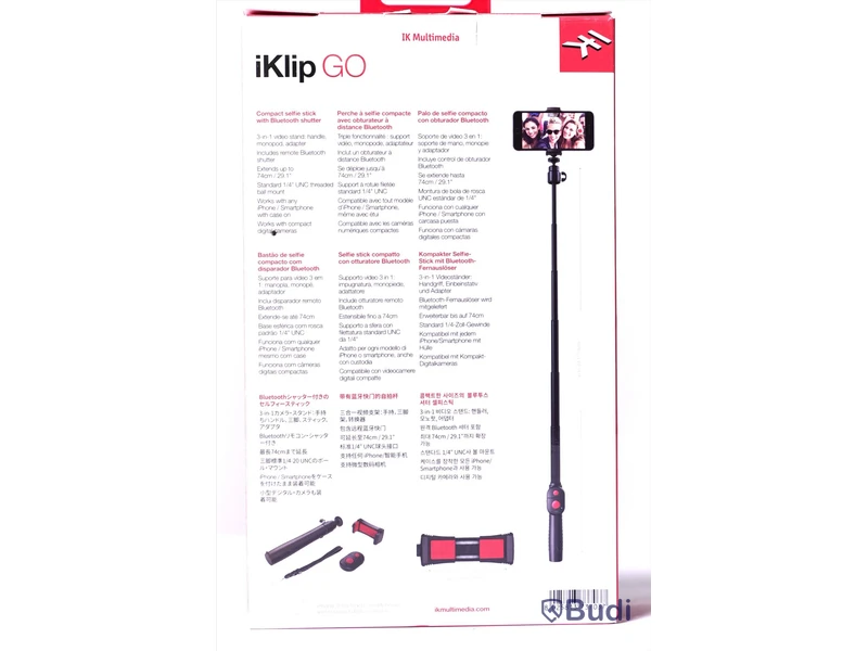 Selfie stick - IK Multimiedia iKlip Go. Ny.