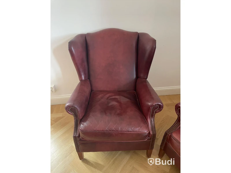 2st Skinnfåtöljer H97 cm