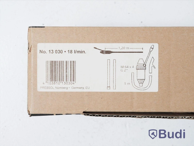 Fatpump - Pressol hävarmspump med plastslang 18 l/min. Ny.