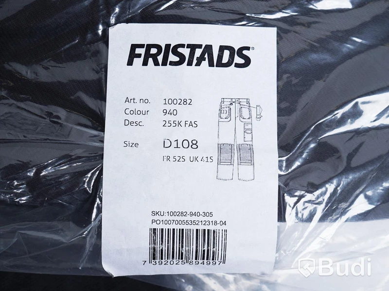 Arbetsbyxa, 6st - Fristads Hantverkarbyxa 255K FAS Classics svart, unisex, art. no: 100282, blandade storlekar, se nedan. Ny. Totalt värde ca: 6000 kr.