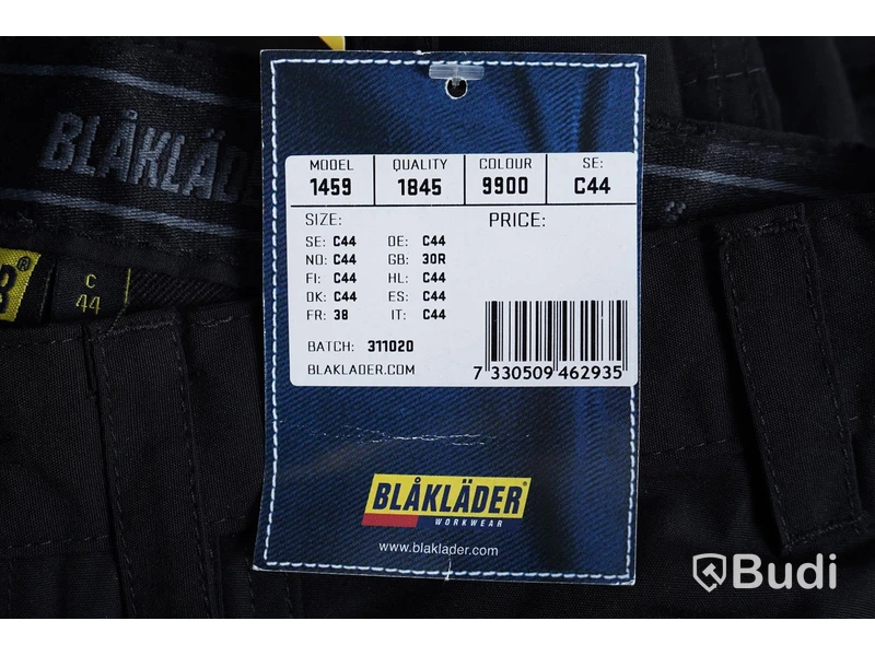 Arbetsbyxa, 5st - Blåkläder 1459 servicebyxa m. stretch, blandade storlekar, se nedan. Totalt värde ca: 5000 kr. Ny.