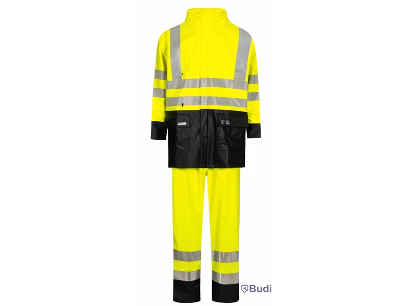 1 st REGNJACKA & 1st REGNBYXA NY VARSEL GUL STL 3XL , Märke: LYNGSOE RAINWEAR,  ord. pris ca: 1000 kr
